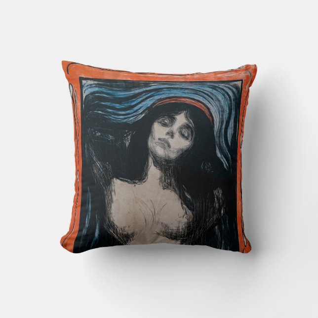 Edvard Munch - Madonna Lithografie Kussen (Voorkant)