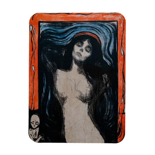 Edvard Munch - Madonna Lithografie Magneet (Verticaal)