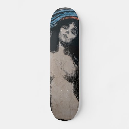 Edvard Munch - Madonna Lithografie Persoonlijk Skateboard (Voorkant)