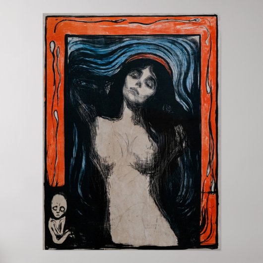 Edvard Munch - Madonna Lithografie Poster (Voorkant)