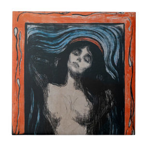 Edvard Munch - Madonna Lithografie Tegeltje