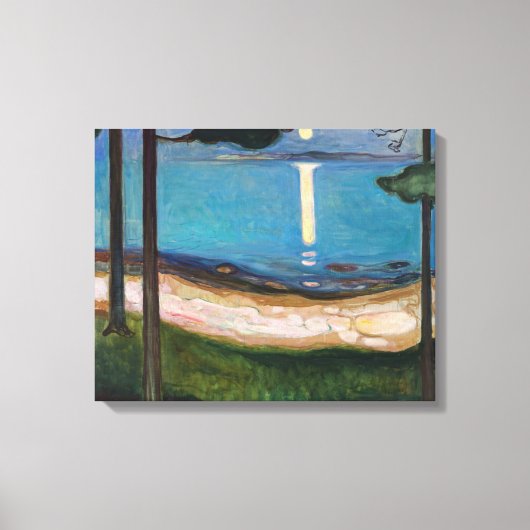 Edvard Munch - Maneschijn Canvas Afdruk (Voorkant)
