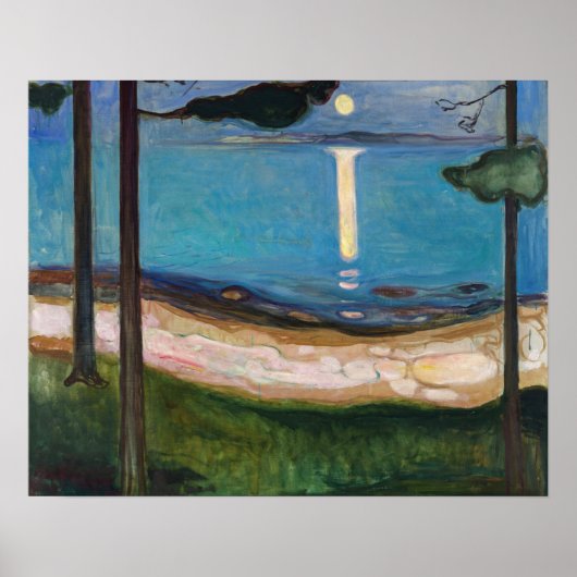 Edvard Munch - Maneschijn Poster (Voorkant)