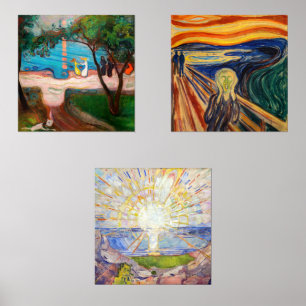 Edvard Munch - Masterstukselectie Muurkunst Sets