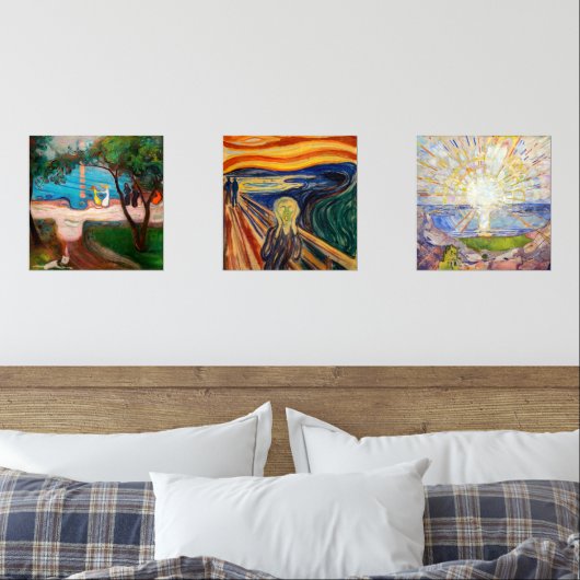 Edvard Munch - Masterstukselectie Muurkunst Sets (Slaapkamer)