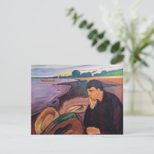 Edvard Munch - Melancholie 1894 Briefkaart (Staand voorkant)