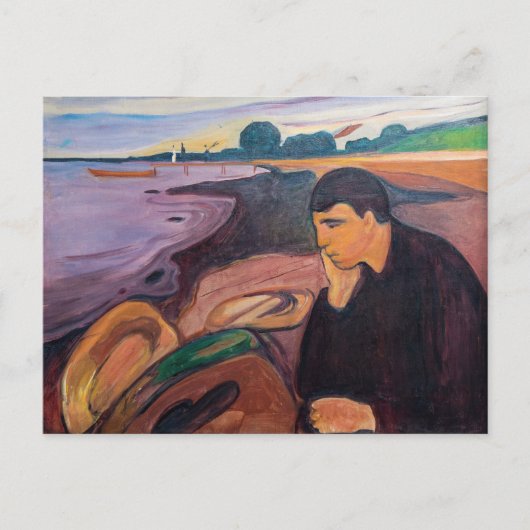 Edvard Munch - Melancholie 1894 Briefkaart (Voorkant)