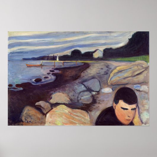 Edvard Munch - Melancholie Poster (Voorkant)