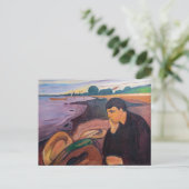 Edvard Munch - Melancholy 1894 Briefkaart (Staand voorkant)