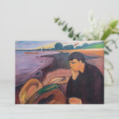 Edvard Munch - Melancholy 1894 Kaart (Staand voorkant)