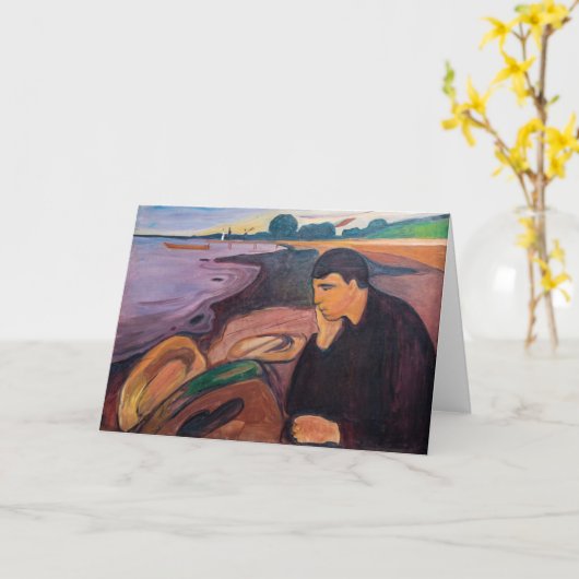 Edvard Munch - Melancholy 1894 Kaart (Gele Bloem)