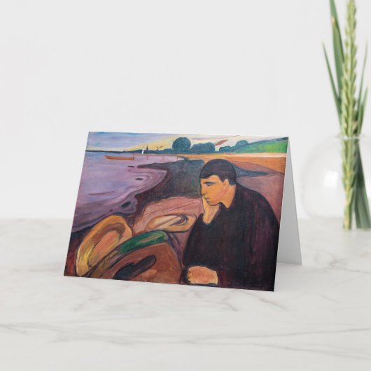 Edvard Munch - Melancholy 1894 Kaart (Voorkant)