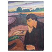 Edvard Munch - Melancholy 1894 Klembord (Achterkant)