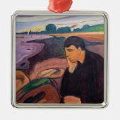 Edvard Munch - Melancholy 1894 Metalen Ornament (Voorkant)
