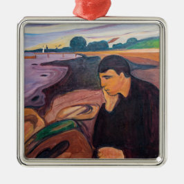 Edvard Munch - Melancholy 1894 Metalen Ornament