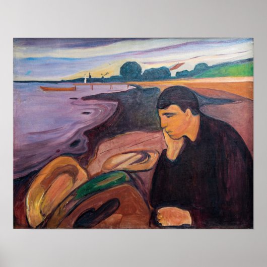 Edvard Munch - Melancholy 1894 Poster (Voorkant)