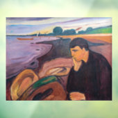 Edvard Munch - Melancholy 1894 Raamsticker (Vel 3)