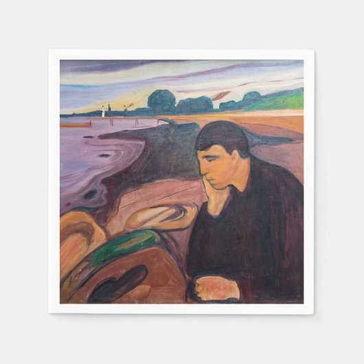 Edvard Munch - Melancholy 1894 Servet (Voorkant)