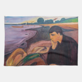 Edvard Munch - Melancholy 1894 Theedoek (Horizontaal)