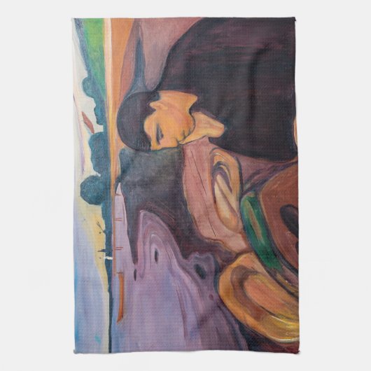 Edvard Munch - Melancholy 1894 Theedoek (Verticaal)