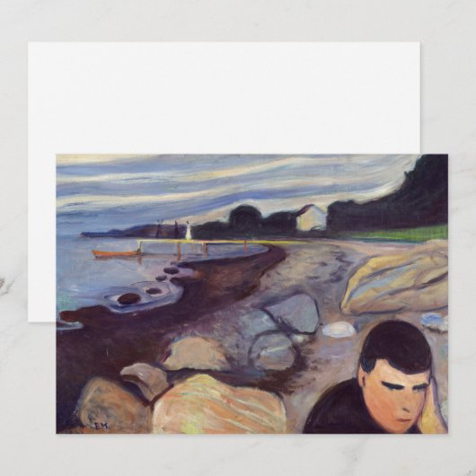 Edvard Munch - Melancholy Bedankkaart (Voorkant / Achterkant)