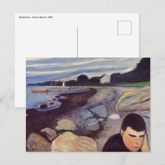 Edvard Munch - Melancholy Briefkaart (Voorkant / Achterkant)
