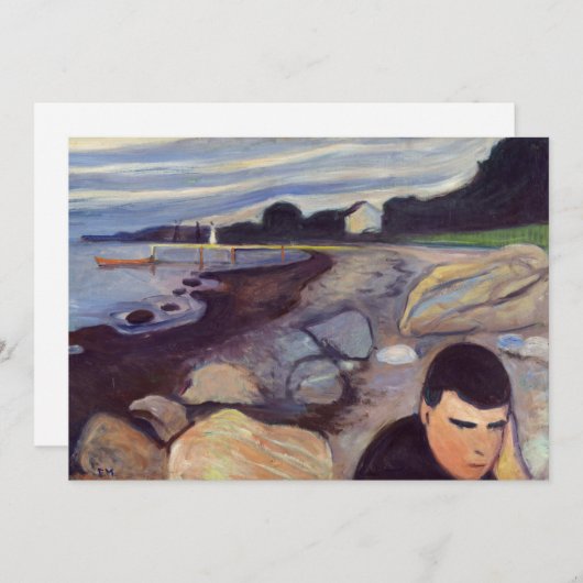 Edvard Munch - Melancholy Kaart (Voorkant / Achterkant)
