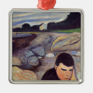 Edvard Munch - Melancholy Metalen Ornament