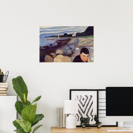 Edvard Munch - Melancholy Poster (Thuiskantoor)