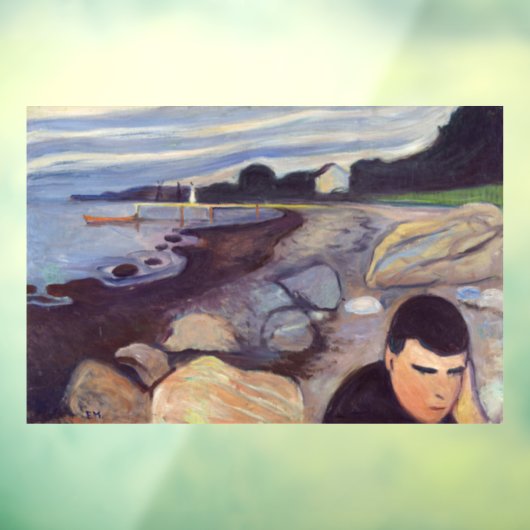 Edvard Munch - Melancholy Raamsticker (Vel 3)
