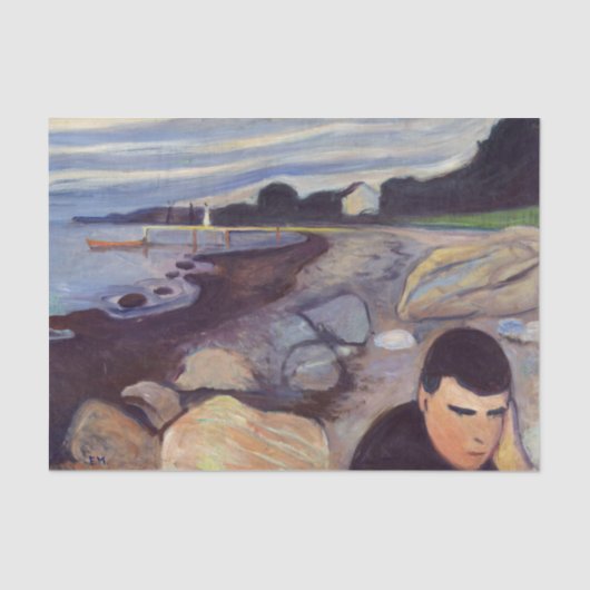 Edvard Munch - Melancholy Tissuepapier (Voorkant)