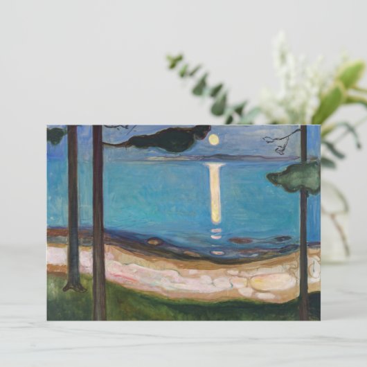 Edvard Munch - Moonlight Bedankkaart (Staand voorkant)