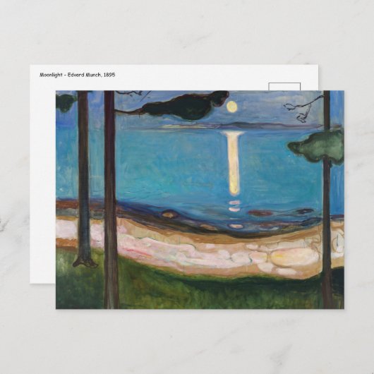 Edvard Munch - Moonlight Briefkaart (Voorkant / Achterkant)