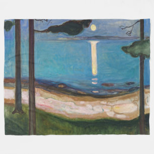 Edvard Munch - Moonlight Fleece Deken