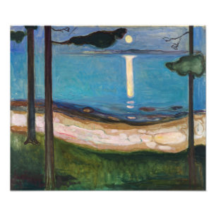 Edvard Munch - Moonlight Foto Afdruk