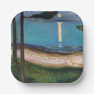 Edvard Munch - Moonlight Papieren Bordje