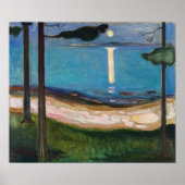 Edvard Munch - Moonlight Poster (Voorkant)