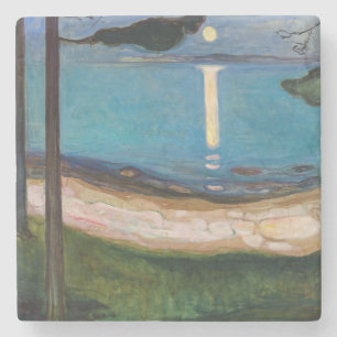 Edvard Munch - Moonlight Stenen Onderzetter