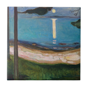 Edvard Munch - Moonlight Tegeltje