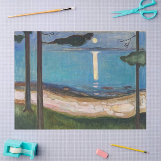 Edvard Munch - Moonlight Tissuepapier (Craft)