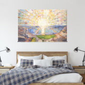 Edvard Munch Muurschildering De Zon (gestolen) (19 Canvas Afdruk (Insitu (Slaapkamer))