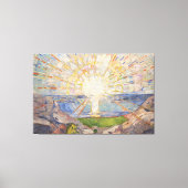 Edvard Munch Muurschildering De Zon (gestolen) (19 Canvas Afdruk (Voorkant)
