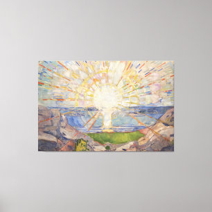 Edvard Munch Muurschildering De Zon (gestolen) (19 Canvas Afdruk