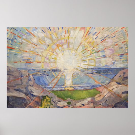 Edvard Munch Muurschildering De Zon (gestolen) (19 Poster (Voorkant)