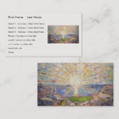 Edvard Munch Muurschildering De Zon (gestolen) (19 Visitekaartje (Voorkant / Achterkant)