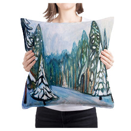 Edvard Munch Nieuwe Sneeuw, Winterlandschap Kussen