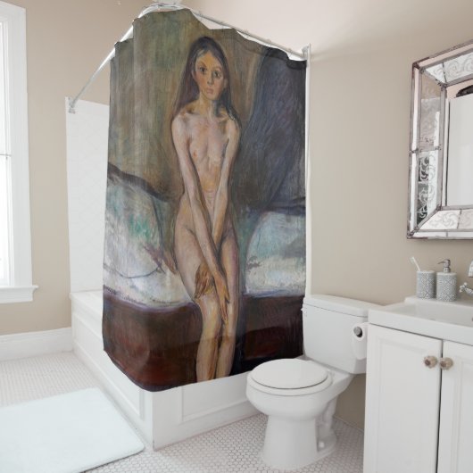 Edvard Munch - Puberteit Douchegordijn (In situ)