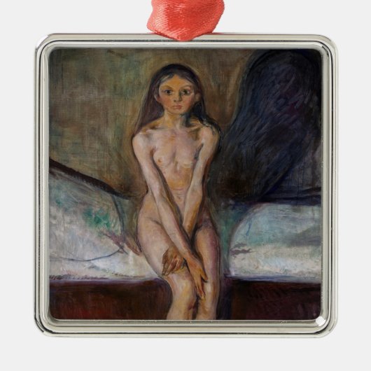 Edvard Munch - Puberteit Metalen Ornament (Voorkant)