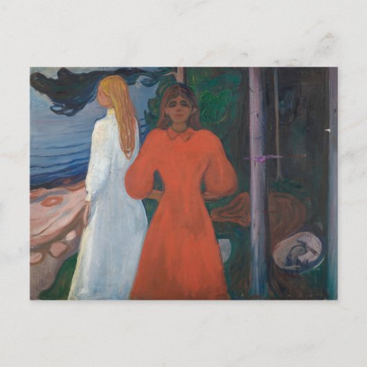 Edvard Munch - Rood en Wit Briefkaart (Voorkant)