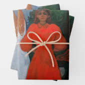 Edvard Munch - Rood en Wit Inpakpapier Vel (In situ)